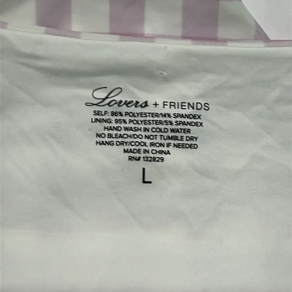 Lovers + Friends purple gingham check bikini swim bottom size Large - Picture 5 of 5
